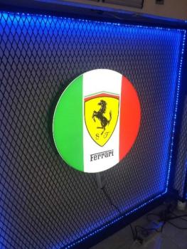 Ferrari Leuchtschild Italienische Flagge
